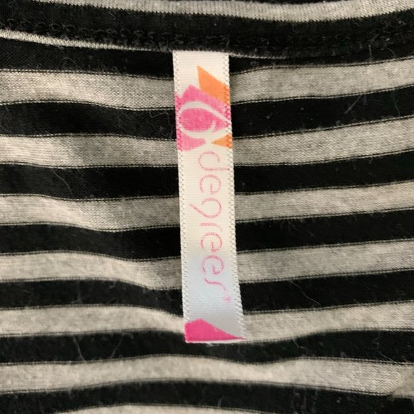 6 Degrees Striped Tank Top with Ruffle Zipper 54PE - Picture 6 of 6